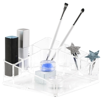 Organizér na kosmetiku Compactor – 8 přihrádek, kompaktní rozměry, čirý plast Organizér na kosmetiku Compactor – 8 přihrádek, kompaktní rozměry, čirý plast