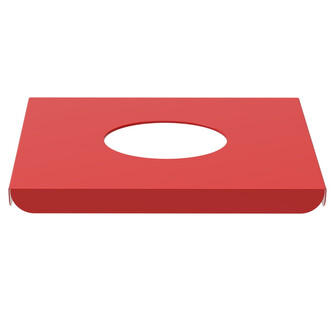 Víko pro koš Eko Square, 90 l, hliník - červené, lakovaná ocel