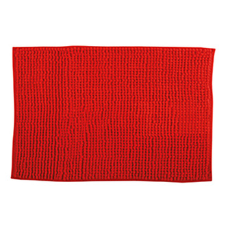 MSV koupelnová předložka CHENILLE, červená, mikrovlákno, protiskluzová, 60 x 90 cm