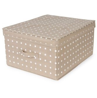 Skládací úložná krabice - karton box Compactor Rivoli 40 x 50 x v.25 cm, hnědá