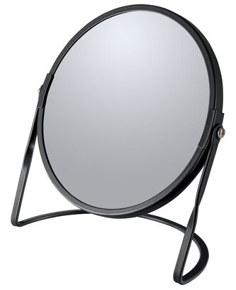 Spirella kosmetické zvětšovací zrcátko AKIRA, matná černá, ocel