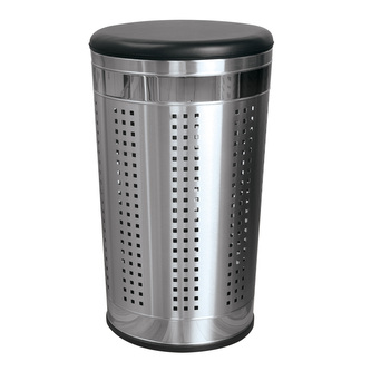 MSV koš na prádlo, s polstrovaným víkem, nerezová ocel, 46 L