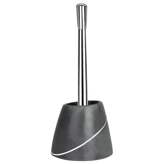 Spirella WC štětka ETNA, s šedou polyresinovou nádobou, kamenný vzhled