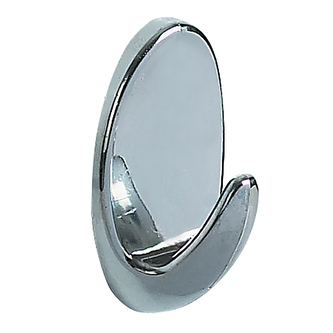 Spirella oválné háčky na ručníky 2 ks MAXI, chromované ABS, samolepící, 55 x 35 mm