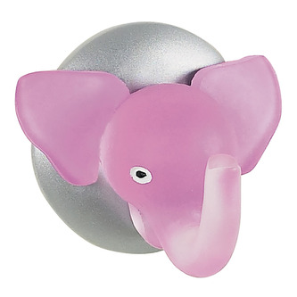 Spirella dětský háček DUMBO, slon, růžový, polyresin, 60 x 50 mm