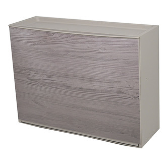 Belli E Forti výklopný botník, imitace šedého dřeva, šedá, PP plast