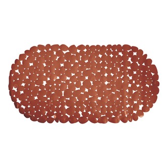 MSV protiskluzová podložka do vany GALETS, terakota, PVC, 99 x 39 cm