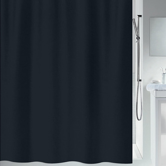Spirella sprchový závěs PRIMO, černý, 180 x 180 cm, polyester