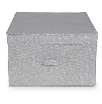 Skládací úložná krabice - karton box Compactor Wos 40 x 50 x v.25 cm, šedá