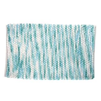 Spirella koupelnová předložka KITO, modro-zelená, mikrovlákno, protiskluzová, 50 x 80 cm