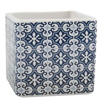 MSV kelímek na zubní kartáčky AMADORA, bílo-modrý, keramika