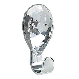 Spirella samolepící háček JEWEL, čirý diamant, plast, 30 x 65 mm