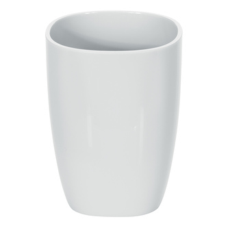 Spirella kelímek na zubní kartáčky PURE, bílý, plast