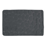 MSV koupelnová předložka PEBBLES, tmavě šedá, PU pěna, protiskluzová, 50 x 80 cm