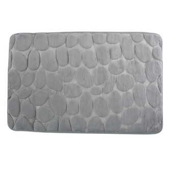 MSV koupelnová předložka PEBBLES, šedá, PU pěna, protiskluzová, 50 x 80 cm MSV koupelnová předložka PEBBLES, šedá, PU pěna, protiskluzová, 50 x 80 cm