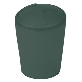Spirella výklopný odpadkový koš MOVE, tmavě zelený, plast, 5 L