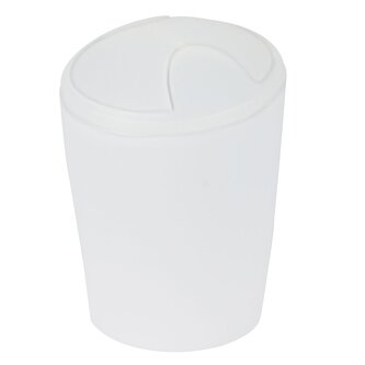 Spirella výklopný odpadkový koš MOVE, ledově bílá, plast, 2 L