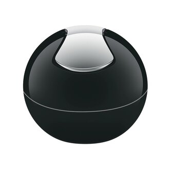Spirella mini výklopný odpadkový koš BOWL, černý, plast, 1 L