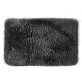 Spirella koupelnová předložka FINO, černá mikrovlákno, protiskluzová, 60 x 90 cm