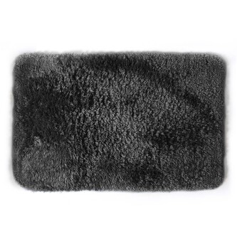 Spirella koupelnová předložka FINO, černá mikrovlákno, protiskluzová, 60 x 90 cm