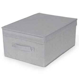 Skládací úložná krabice - karton box Compactor Wos 30 x 43 x v.19 cm, šedá