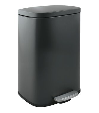 Spirella pedálový odpadkový koš AKIRA, matná šedá, ocel, soft-close, 30 L