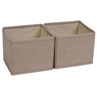 Sada 2 ks organizérů Compactor SANDY S - 14 x 14 x 12 cm, béžové