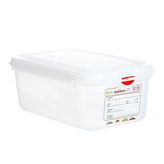 Denox gastronádoba GN1/4 s víkem GASTRONOX, 100 mm, polypropylen, objem 2,8 L, hermetická