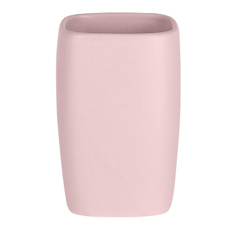 Spirella kelímek na kartáčky RETRO, pastelově růžový, keramika
