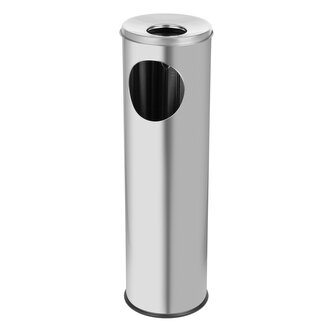 Odpadkový koš s popleníkem Cigarette Pillar 15l, nerez ocel, matná