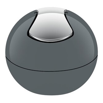 Spirella mini výklopný odpadkový koš BOWL, šedý, plast, 1 L