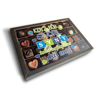 Pralinky Když Bůh stvořil syny: 28 ks pralinek