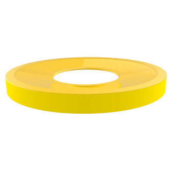 Víko pro koš Eko,45 l, plast - žluté, lakovaná ocel