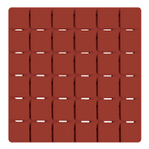 MSV sada 5 ks protiskluzových podložek QUADRO, terakotá, SBS kaučuk, 13 x 13 cm