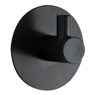 Spirella kulatý samolepící háček METI, černá ocel, průměr 50 mm