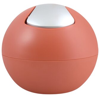 Spirella mini výklopný odpadkový koš BOWL MATT, matný terakota, plast, 1 L