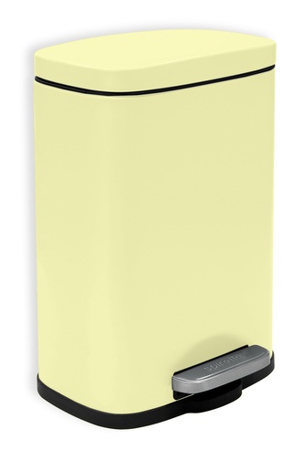 Spirella pedálový odpadkový koš AKIRA, matná žlutá, ocel, 5 L