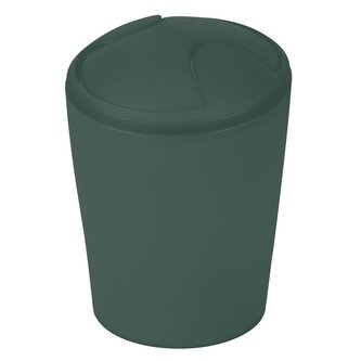 Spirella výklopný odpadkový koš MOVE, tmavě zelený, plast, 2 L