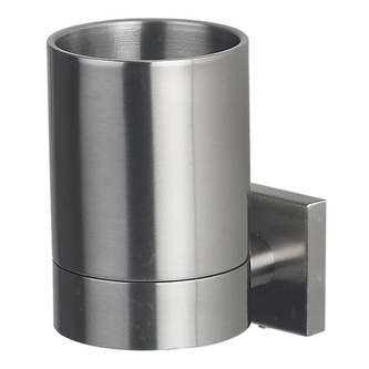 Spirella nástěnný kelímek na kartáčky NYO, kartáčovaná nerez ocel