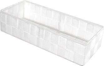 Úložný organizér do zásuvky Compactor TEX - košík L, 30 x 12 x 7 cm, bílý