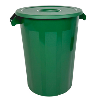 Denox nádoba na odpad s víkem INDUSTRIAL, 100 L, gastro, zelený, pevný plast