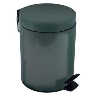 Spirella pedálový odpadkový koš SYDNEY, tmavě zelená, ocel, 3 L