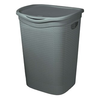 Belli E Forti koš na prádlo s víkem RATA, šedý, plast, 55 L