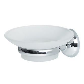 Spirella nástěnná mýdlenka CAMPAGNE, mléčné sklo, zinek s chromovaným povrchem