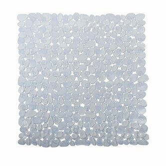 MSV protiskluzová podložka do sprchy GALETS, průhledná, PVC, 53 x 53 cm