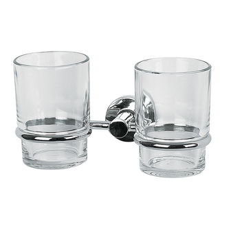 Spirella nástěnný držák na dvě skleničky ATLANTIC, chromovaná ocel