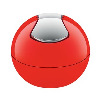 Spirella mini výklopný odpadkový koš BOWL, červený, plast, 1 L