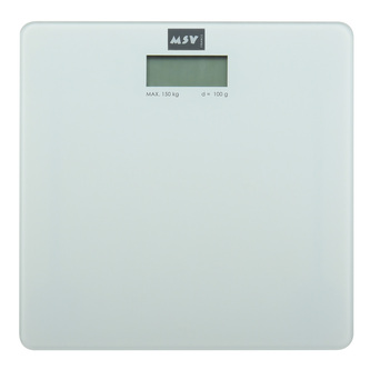 MSV osobní váha VITAL, bílá, sklo, 30 x 30 cm