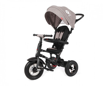 QPLAY Tříkolka Rito air gel (Rubber) Grey, věk 10-72 měsíců