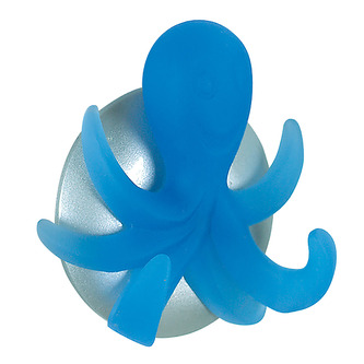 Spirella dětský háček OCTOPUS, chobotnice, modrý, polyresin, samolepící, 60 x 65 mm